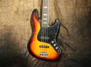 Vintage Jazz Bass 3 Color Sunburst Electric Bass Guitar 4 String Solid Body - Picture 1 of 12