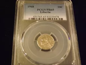 1968 10 C Liberia PCGS PR 65 - Picture 1 of 2