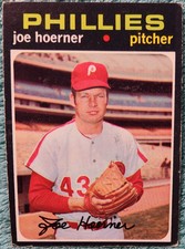 Joe Hoerner Philadelphia Phillies 1971 Topps Baseball Card #166 Ex