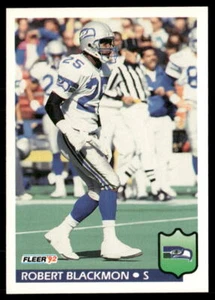 Tarjeta de fútbol americano Robert Blackmon 1992 Fleer #387 Seattle Seahawks - Imagen 1 de 2