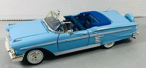 Motor Max 1958 Chevrolet Impala Convertible 1/24 Scale 73267BU Light Blue - Picture 1 of 11