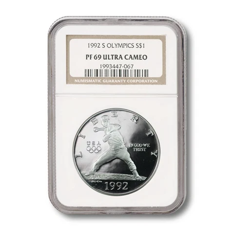USA Modern Commemorative Silver Dollar- Olympics Baseball $1 1992S NGC PF69UCAM Cover