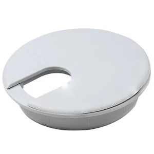 2x (76MM) 3" Round Gray Computer Desk Table Port Wire Cable Hole Cover Grommet - Picture 1 of 10