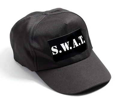 BLACK S.W.A.T. CAP Baseball Hat Police Force Purge Cop SWAT Man Military Adult  - Image 1 of 4