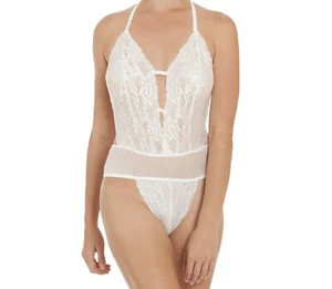 Womens - Secret Treasure 2XL Cream Bridal Collection Lace Teddy Sleep Body Suit - Picture 1 of 3