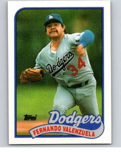 1989 Topps Baseball #150 Fernando Valenzuela  Los Angeles Dodgers 