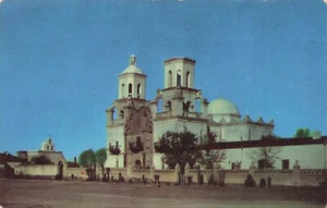 Postcard Spanish Mission San Xavier del BAC Tucson Arizona AZ - Picture 1 of 2