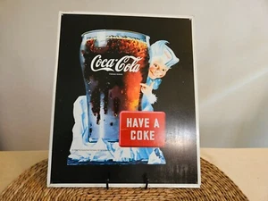 1996 Coca Cola Have a Coke Metal Snow & Ice Jerk Elf Soda Pop Sign Vintage - Picture 1 of 2