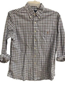 Polo Ralph Lauren Blue Plaid Button Down Shirt L - Picture 1 of 4