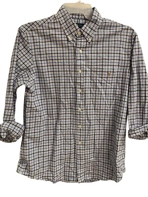 Camisa Polo Ralph Lauren Azul A Cuadros Con Botones L Foto 1 de 4