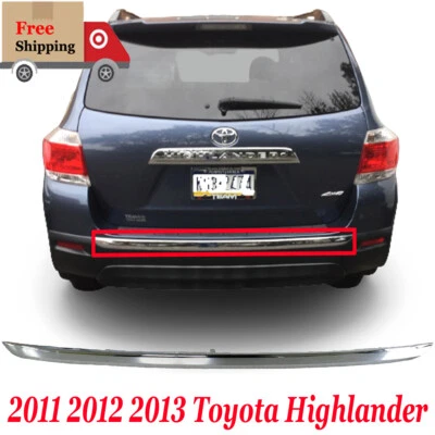 For 2011 2012 2013 Toyota Highlander Rear New Bumper Molding Chrome TO1144100 - Image 1 of 4