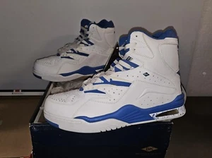British Knights ENFORCER High Tops WHITE & ROYAL BLUE Size 8.5 Shoes NWT #00J - Picture 1 of 12