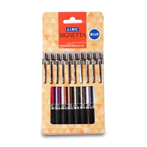 10X Linc Signetta fein 0,7 mm Einziehbare Kugelschreiber mit blauer Tinte kostenloser Versand - Bild 1 von 4