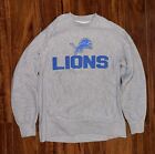 Sweat-shirt homme NFL Team Apparel taille gris moyen Detroit Lions vintage années 90/an 2000