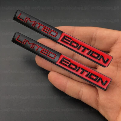 2PCS 3D Limited Edition Car Trunk Metal Emblem Badge Body Fender Sticker Decal  - Image 1 of 4