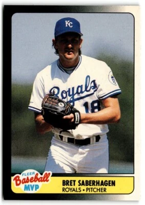 1990 Fleer Baseball MVP's Bret Saberhagen Kansas City Royals #32 - Image 1 of 2