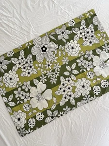 Vintage Mod Flower Power Avocado Kissenhülle Standard (1) Wamsutta 50/50 - Bild 1 von 5