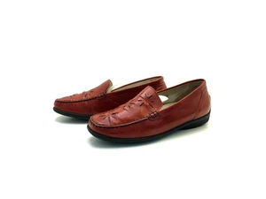 Waldläufer Damen Halbschuhe Slipper Loafers Comfort Rot Gr. 40 (UK 6,5) - Picture 1 of 8