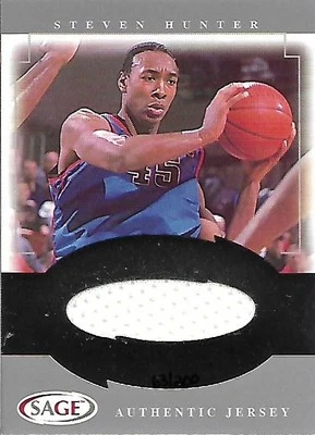 2001 SAGE Authentic Jerseys Silver #J11 Steven Hunter Jersey /200 - BSK - Image 1 of 2