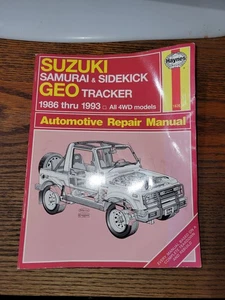 Suzuki Samurai & Sidekick Geo Tracker 1986-1993 Repair Manual Haynes 1626 - Picture 1 of 2
