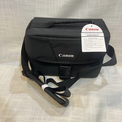 全新佳能 EOS 相机单肩包 200ES ~ 黑色 带标签 ~ 9 英寸 x 7 英寸 x 4.5 — 第 1/4 张图片