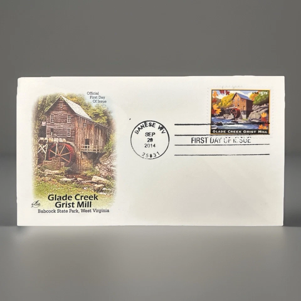 #4927 - $5.75  Priority Mail stamp GLADE CREEK GRIST MILL  FDC  ARTCRAFT - Image 1 of 1