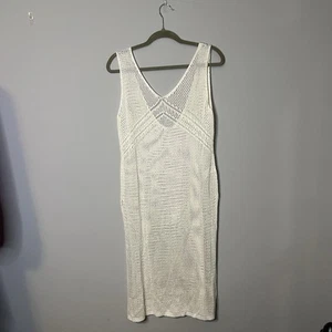 White Swim Coverup with Textured Knit S/M - Picture 1 of 9