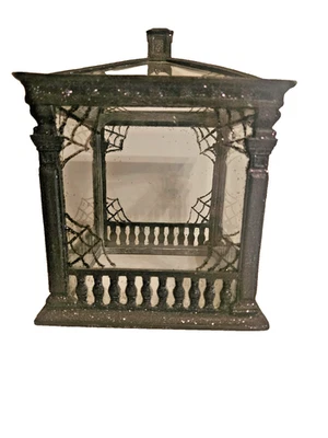 CHRISTOPHER RADKO Halloween 1999 Spider Web Gazebo Ornament Display Stand Case - Image 1 of 4