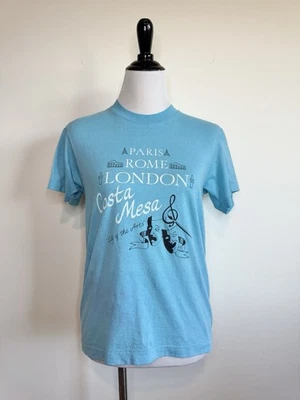 Camiseta Vintage Paris Super Suave Pantalla Estrellas Camiseta Azul Foto 1 de 4