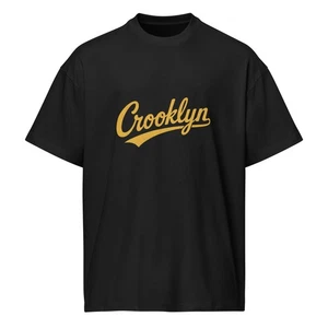 Crooklyn Script T-Shirt Retro Brooklyn NYC Hip Hop Streetwear Grafik Tee Unisex - Bild 1 von 13