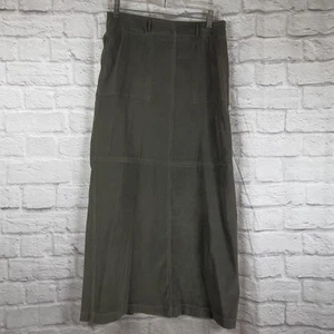 VTG Y2K White Stag Women’s Size 8 Forrest Knight Green Suede Maxi Skirt - Picture 1 of 6