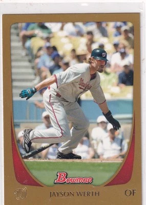 2011 Bowman #121 Jayson Werth Gold - Image 1 of 2