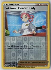 Tarjeta holográfica inversa Pokemon Center Lady 060/073 Pokemon Champion's Path casi nueva1 - Imagen 1 de 2