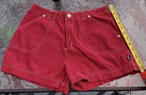 Vintage Canyon River Blues Red Cotton Shorts Women’s High Rise  90s Y2K Cargo - Picture 1 of 7