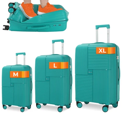 Koffer Reisekoffer Unzerstörbar Handgepäck Hartschalen Trolley Kofferset M-L-XL - Bild 1 von 4