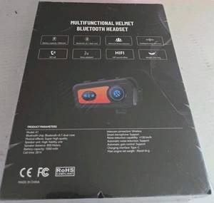 Helmet Bluetooth 5.1 Headset A1 Noise Reduction Calls - Picture 1 of 5