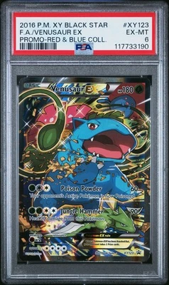 (AUS) Pokemon TCG 2016 Red & Blue Collection Promo Venusaur Ex XY123 PSA 6 - Image 1 of 2