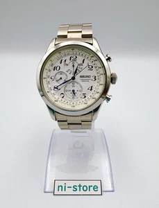 Reloj SEIKO Calendario Perpetuo Cronógrafo 7T86-0AC0 Blanco Qz JP - Rango A - Imagen 1 de 20