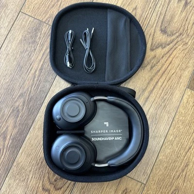 WIRELESS BLUETOOTH HEADPHONES NIB! THE SHARPER IMAGE SOUNDHAVEN ANC  RETAIL $180 - Image 1 of 4
