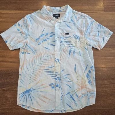O'Neill Youth Hawaiian Shirt Palm Print Lightweight Beach Casual Boys XL - Image 1 of 4