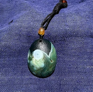 🌟🔥🚀Raro colgante de ágata áspera ojo Gobi de China Mongolia Interior - Imagen 1 de 9
