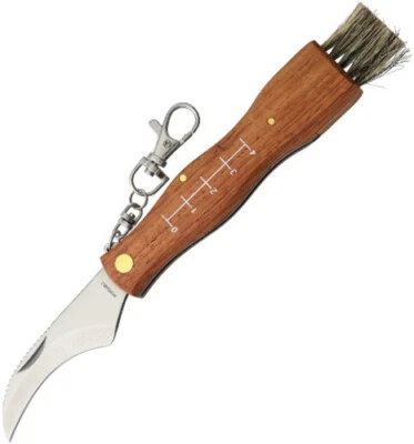 Cuchillo de setas de acero inoxidable con asas marrones plegables MAM 2,75" Foto 1 de 2