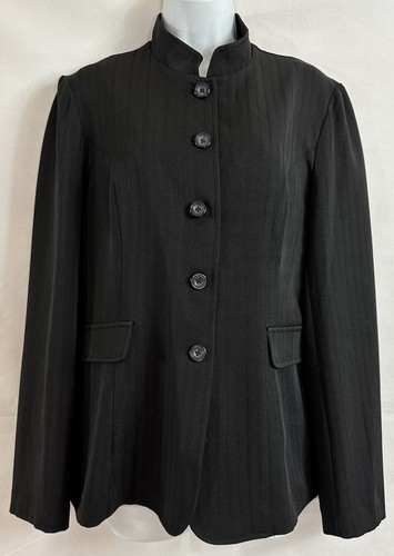 VETEMENTS Blazer First Lady nera taglia 10 5 bottoni a righe motivo business casual