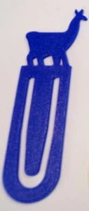 3D Printed Llama Bookmark Made in the USA 3-1/2" tall 1" wide Blue - Picture 1 of 1