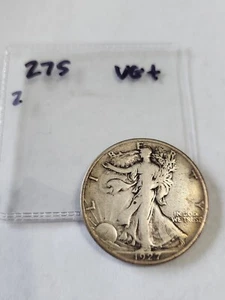 1927 S Walking Liberty Half Dollar VG+ - Picture 1 of 2