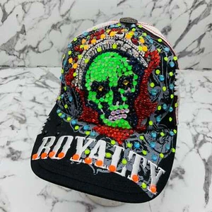 Rebel Spirit Royalty Skull Black | White | Lime Green | Red | Sky Blue Rhineston - Picture 1 of 9