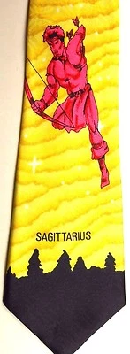 Corbata de poliéster de novedad para hombre A Rogers 58,5" X 4" Sagitario Foto 1 de 4