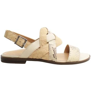Vionic Kendra Snake Buckle Beige Smooth Leather Womens Sandals 10012226122 - Picture 1 of 15