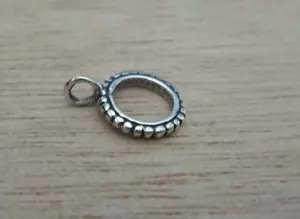 Sterling Silver 1mm wide Plain Dots large 6mm Hole Bead Spacer to add a Charm Fi - Picture 1 of 2
