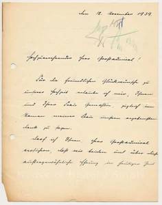 144761: Brief an Großadmiral Erich Raeder von Korvettenkapitän Georg Langheld - Bild 1 von 5